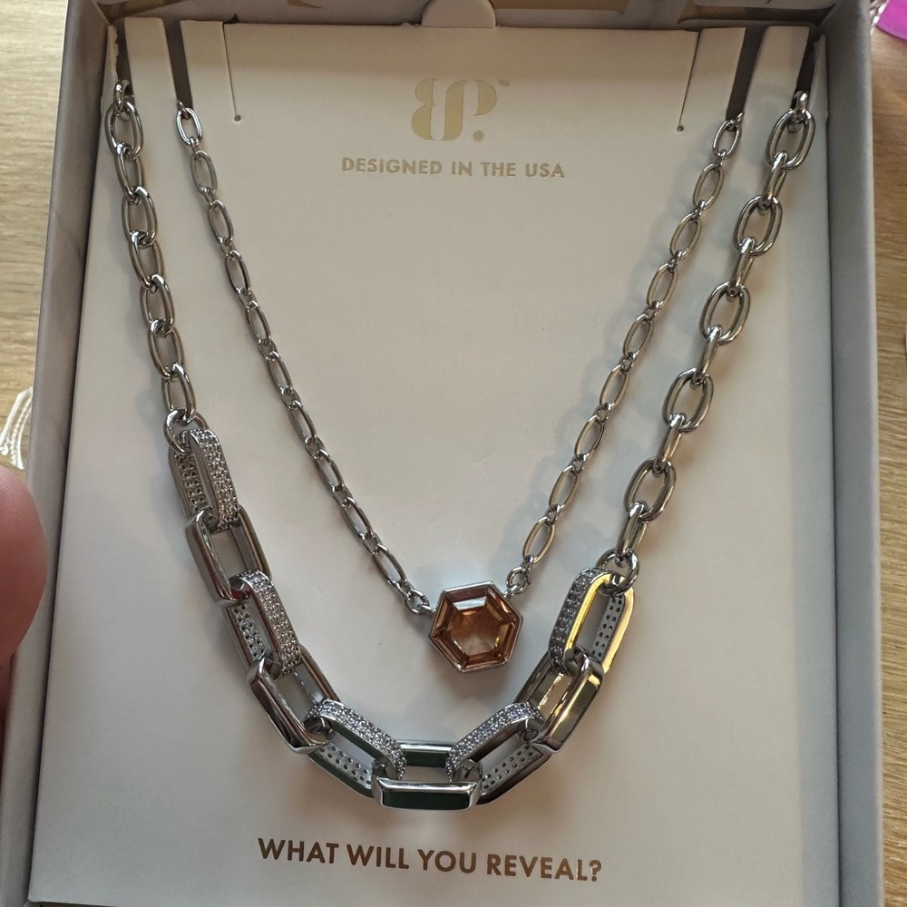 BP Silver and Gold Chunky Chain Necklace